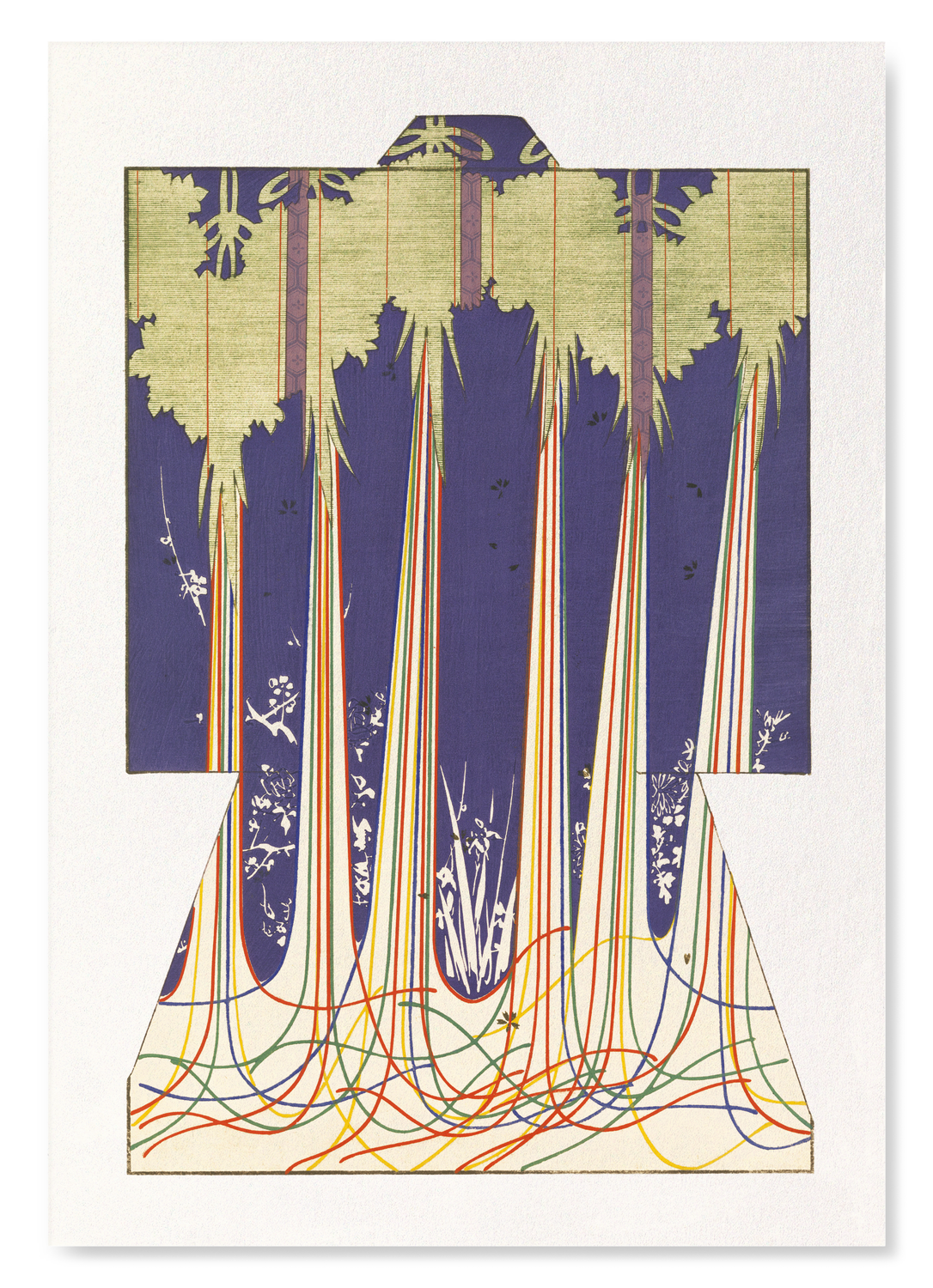 KIMONO OF FIVE COLOURED STRINGS OF BUDDHISM (1899)