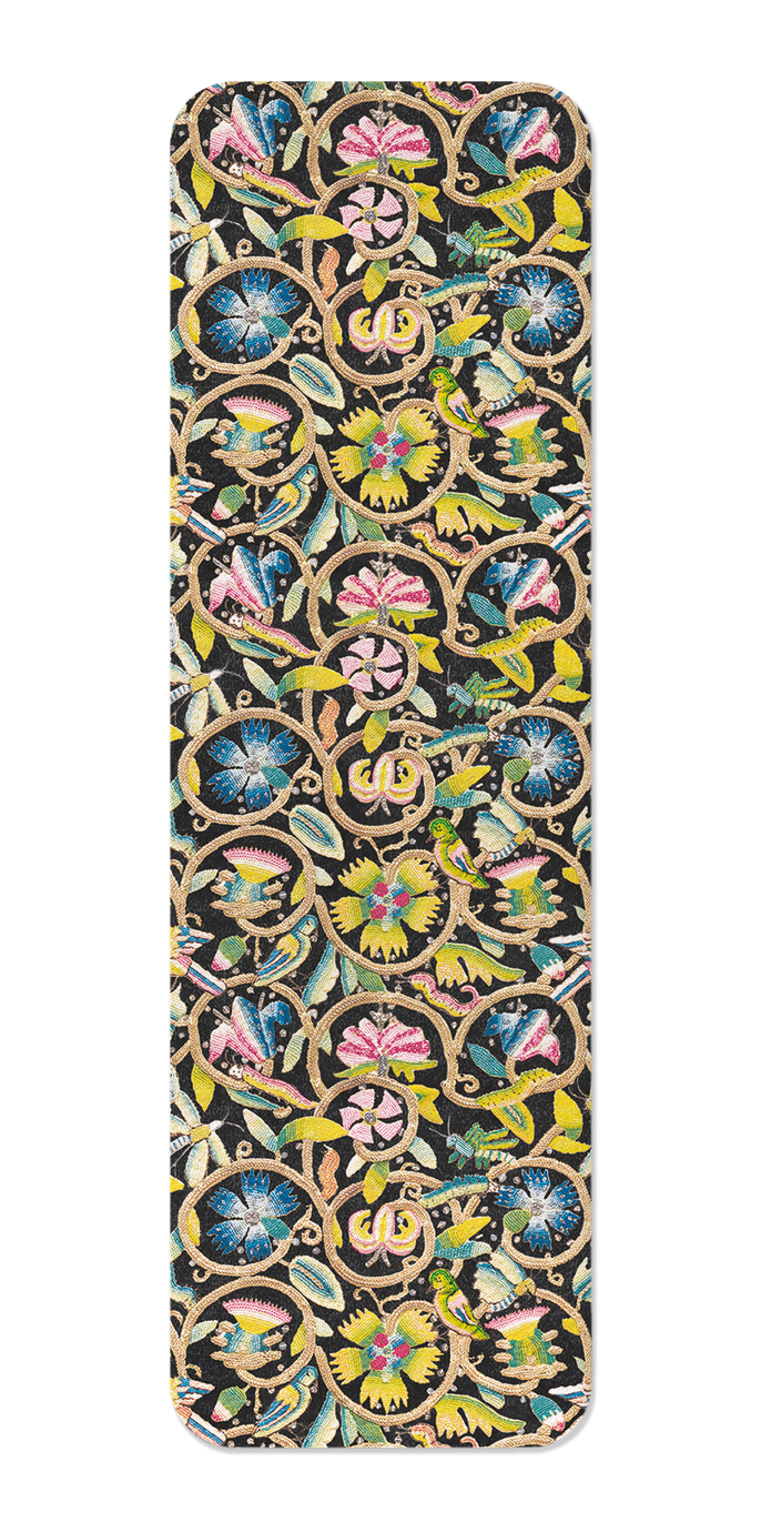 TUDOR COIF EMBROIDERY ON BLACK (17TH C.)