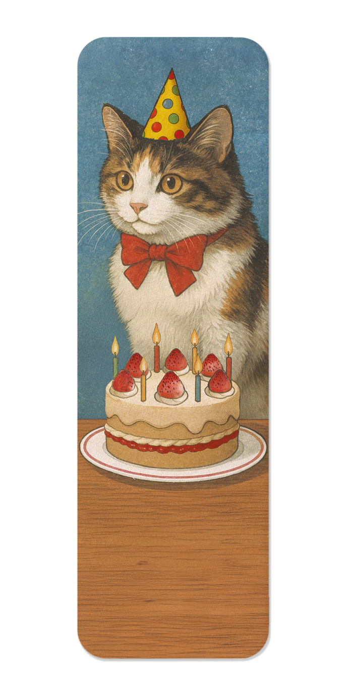 BIRTHDAY CAT AND CAKE