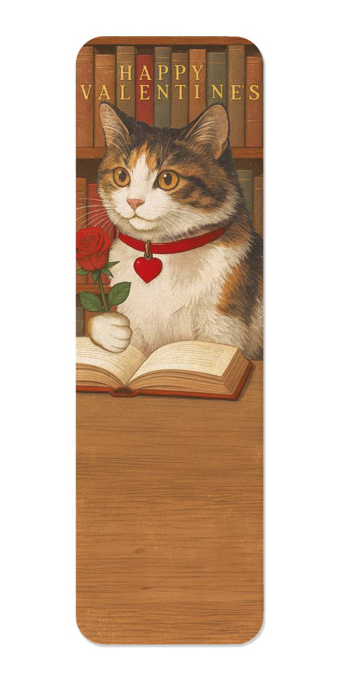 HAPPY VALENTINE'S READING CAT