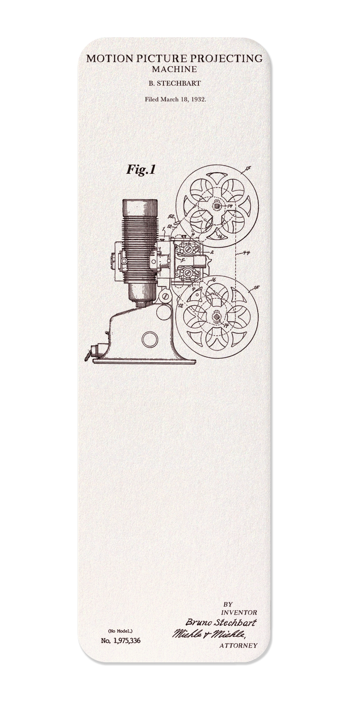 PATENT OF MOTION PICTURE PROJECTING MACHINE (1934)