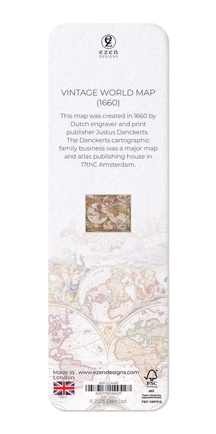 VINTAGE WORLD MAP (1660)