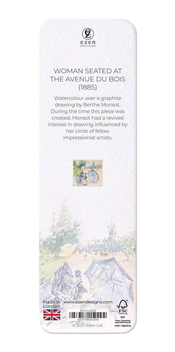 WOMAN SEATED AT THE AVENUE DU BOIS (1885)