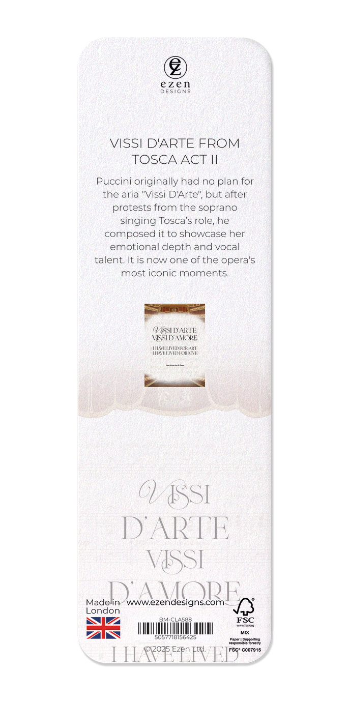 VISSI D'ARTE FROM TOSCA ACT II