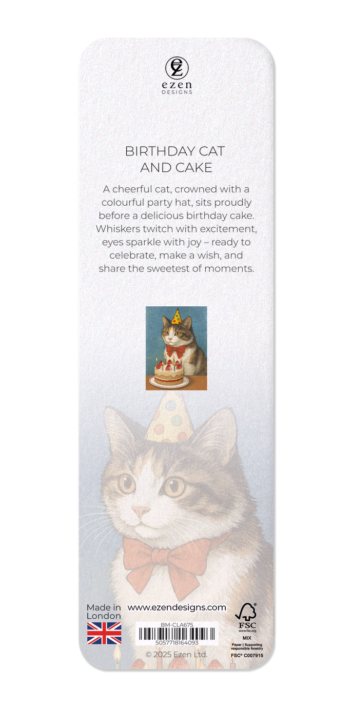 BIRTHDAY CAT AND CAKE