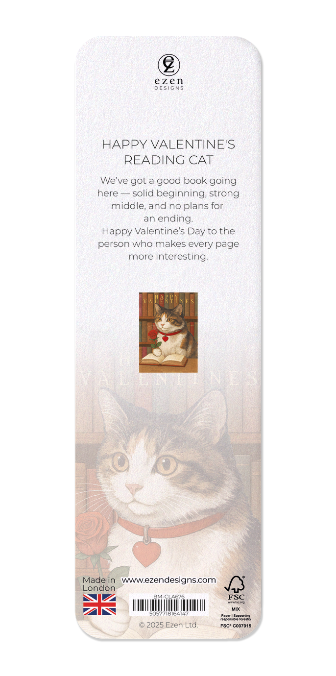 HAPPY VALENTINE'S READING CAT