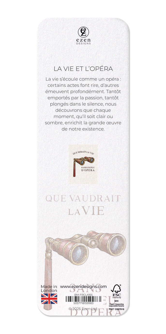 LA VIE ET L’OPÉRA