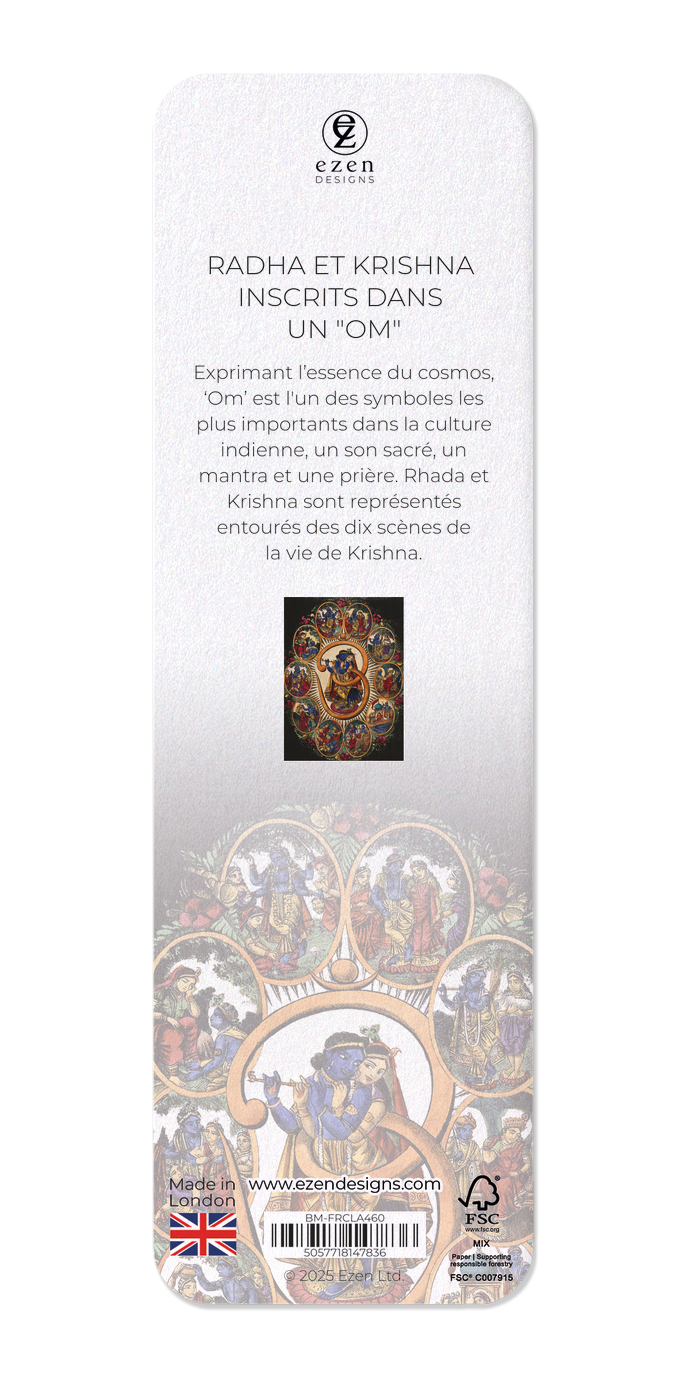RADHA ET KRISHNA INSCRITS DANS UN "OM"