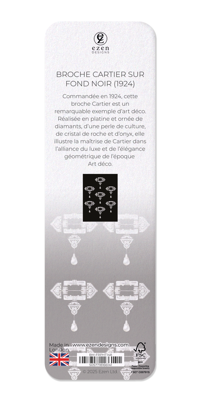 BROCHE CARTIER SUR FOND NOIR (1924)