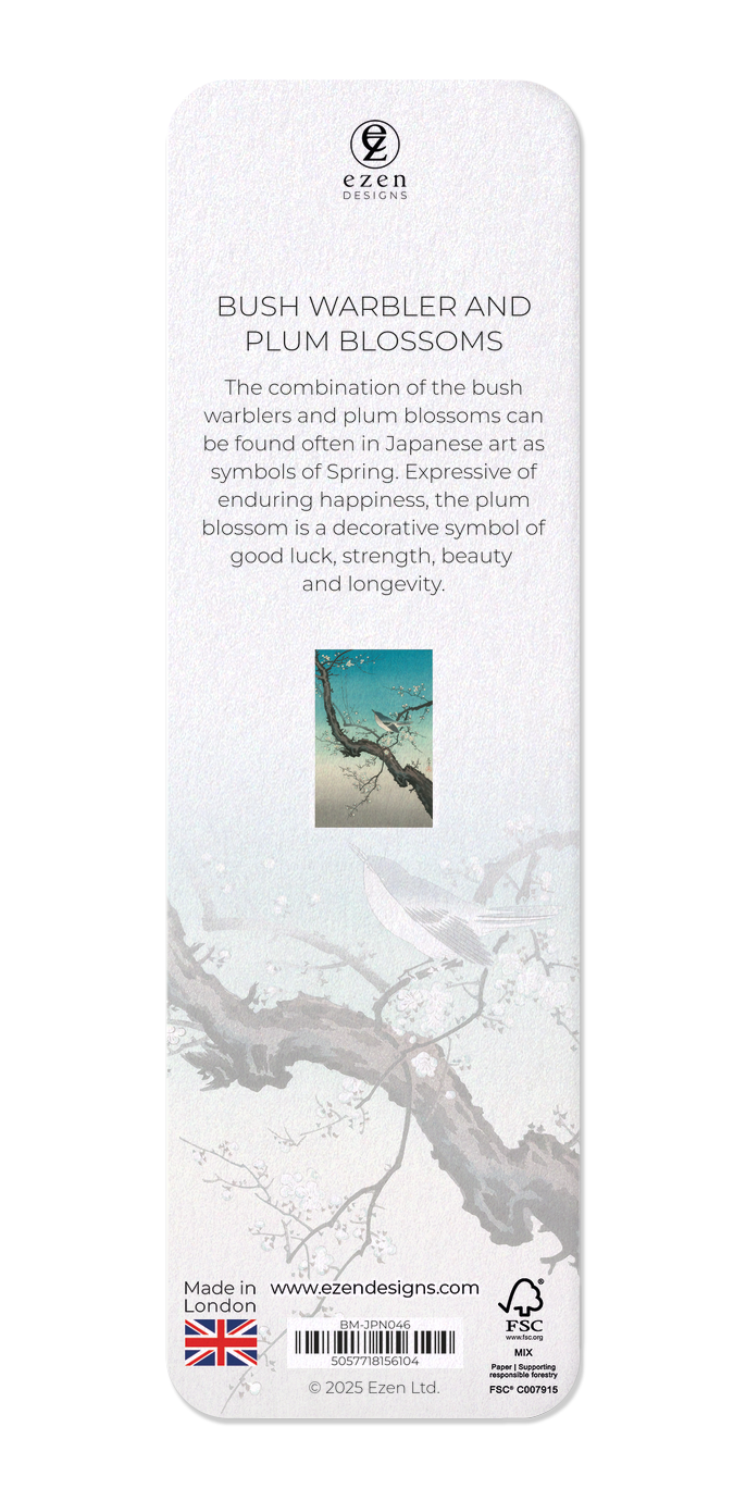 BUSH WARBLER AND PLUM BLOSSOMS