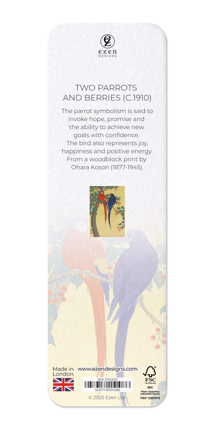 TWO PARROTS AND BERRIES (C.1910)