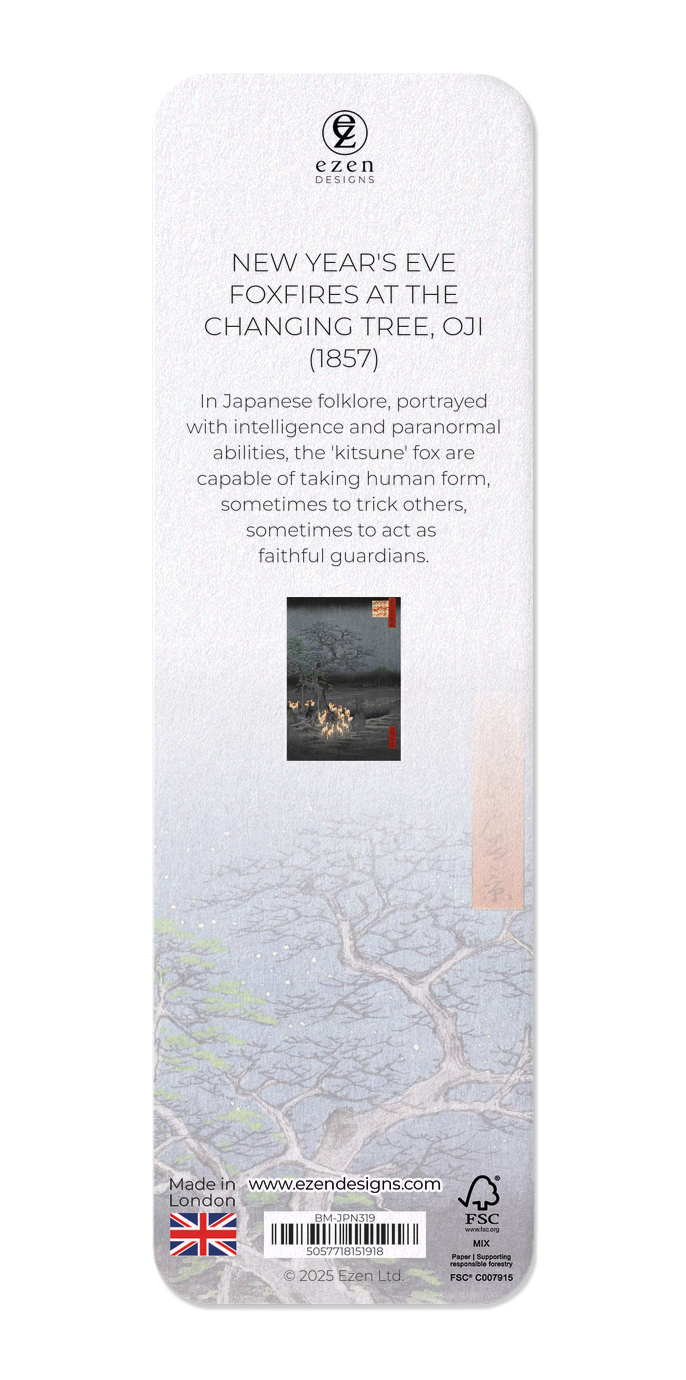 NEW YEAR'S EVE FOXFIRES AT THE CHANGING TREE, OJI (1857)