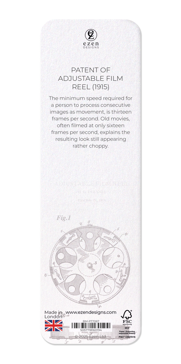 PATENT OF ADJUSTABLE FILM REEL (1915)