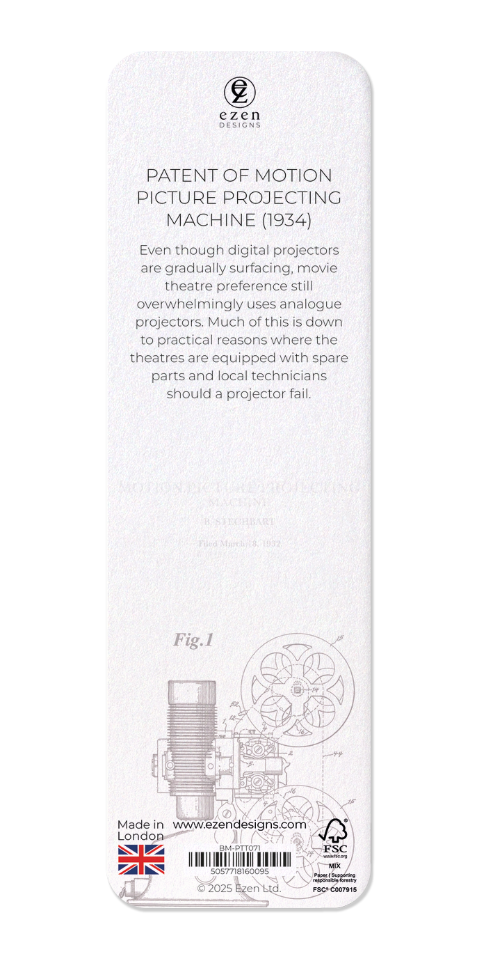 PATENT OF MOTION PICTURE PROJECTING MACHINE (1934)