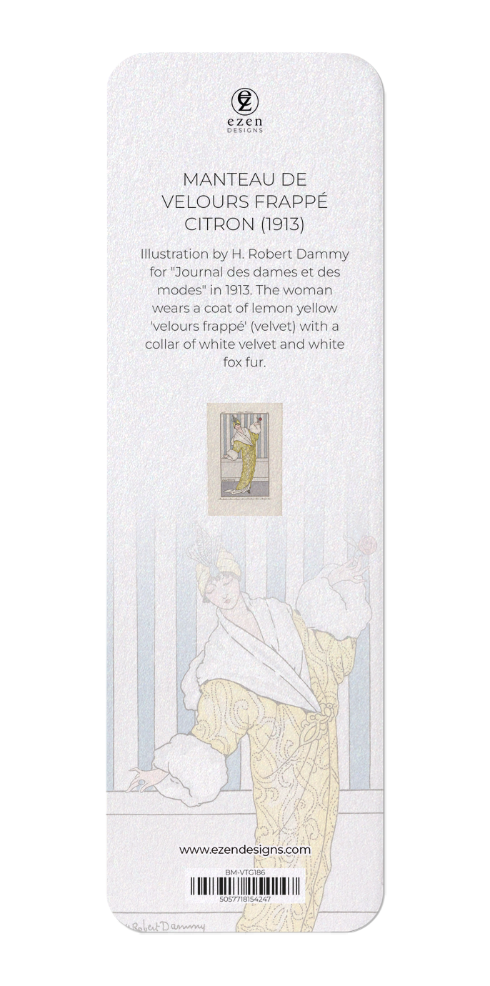 MANTEAU DE VELOURS FRAPPÉ CITRON (1913)