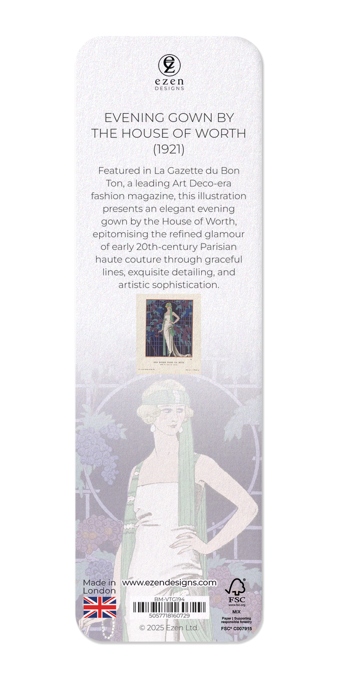 EVENING GOWN BY THE HOUSE OF WORTH (1921)