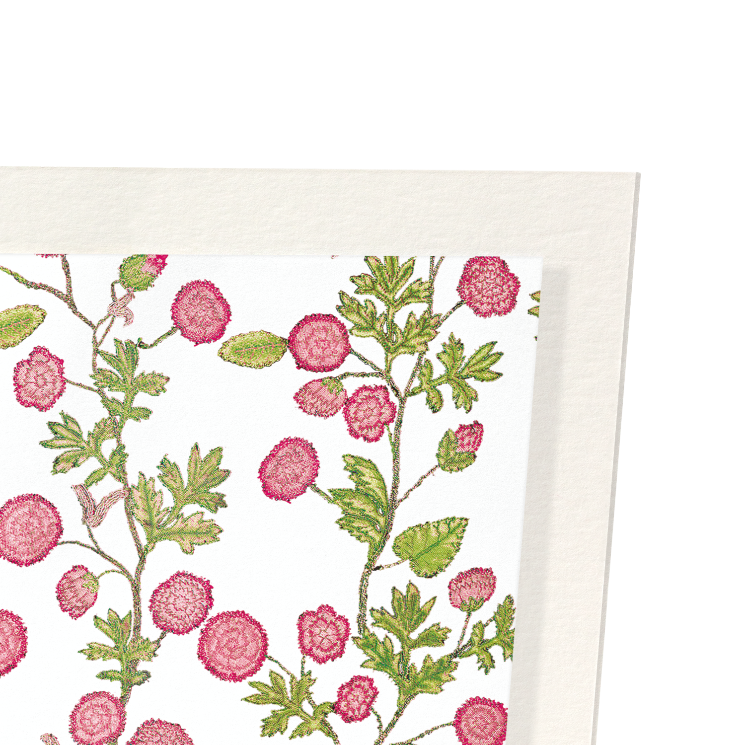 TUDOR EMBROIDERY OF ROSES ON WHITE (16TH C.)