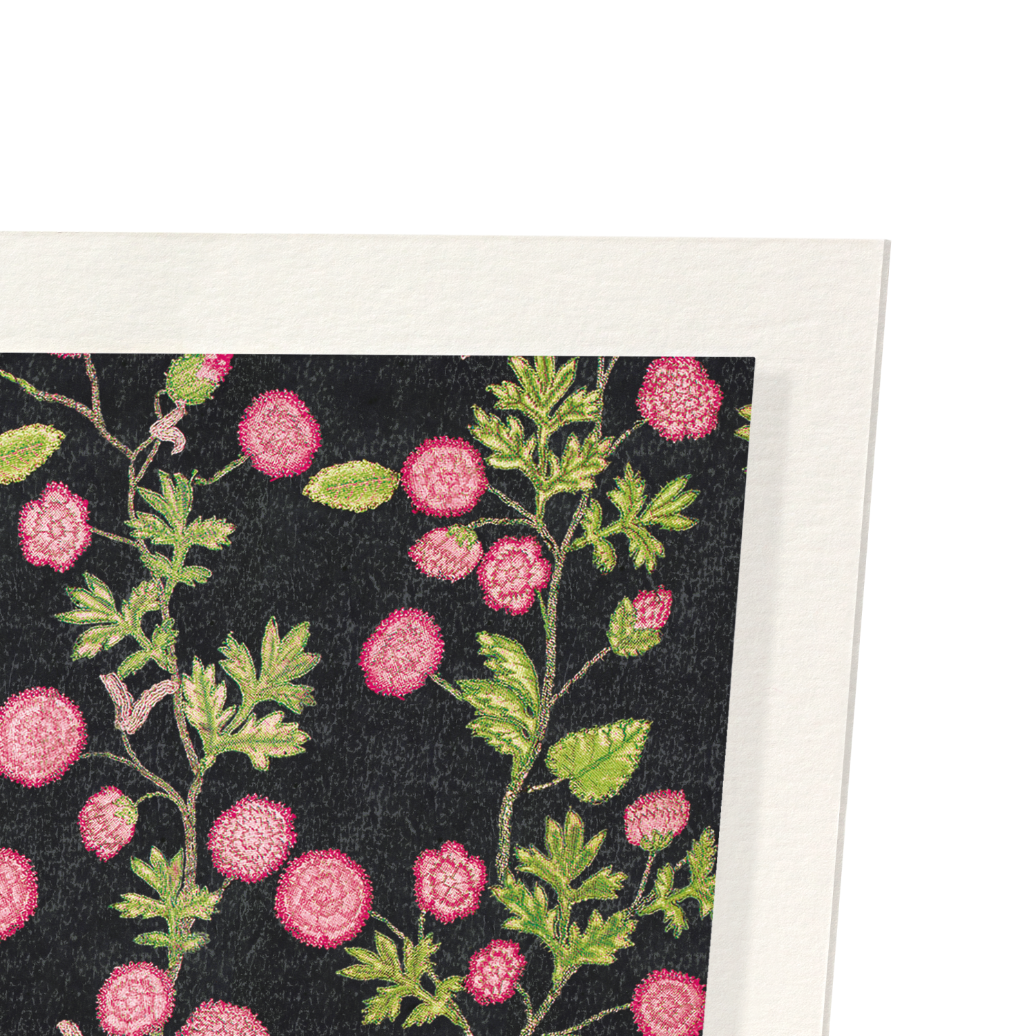 TUDOR EMBOIDERY OF ROSES ON BLACK (16TH C.)