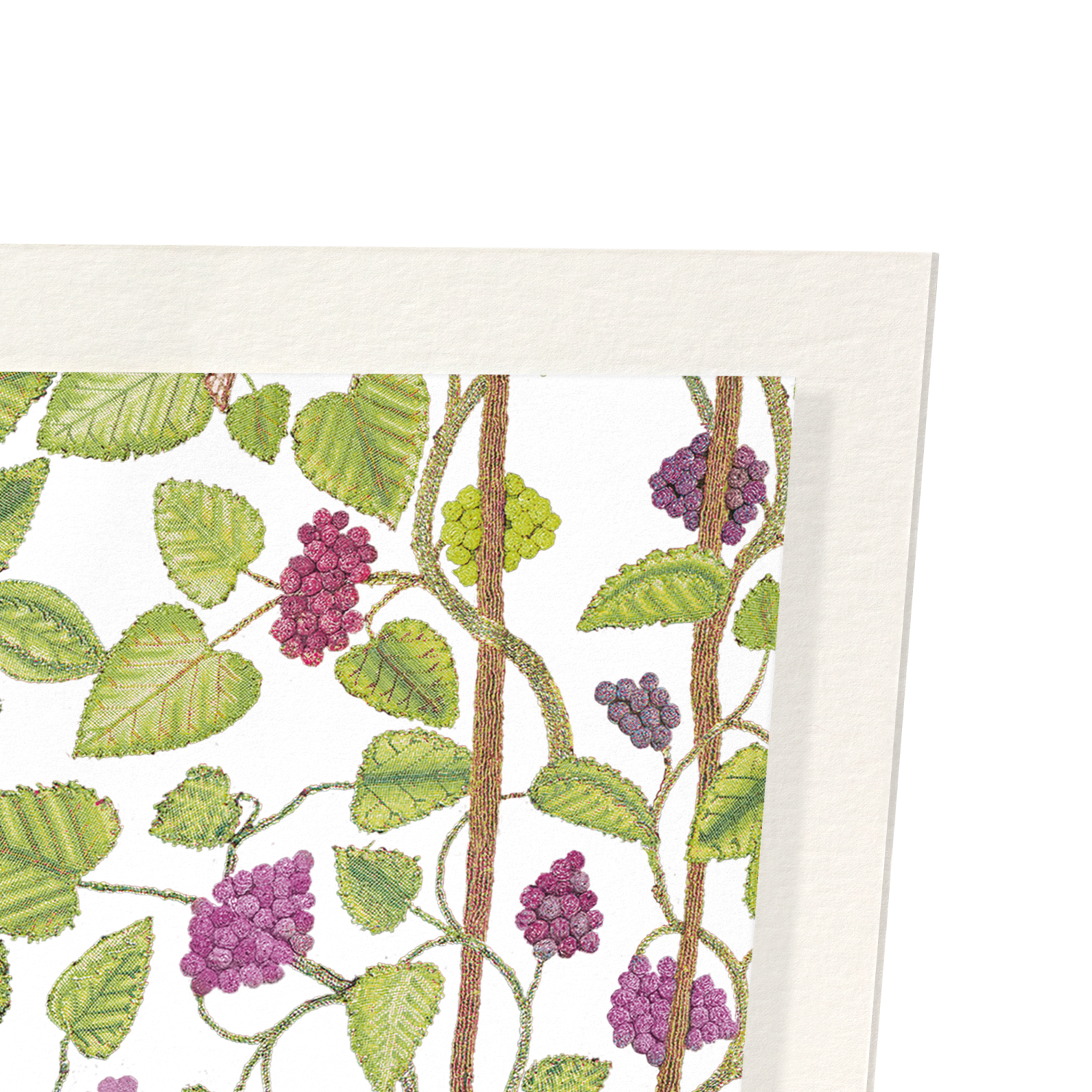 EMBROIDERY OF GRAPE VINES ON WHITE (16TH C.)