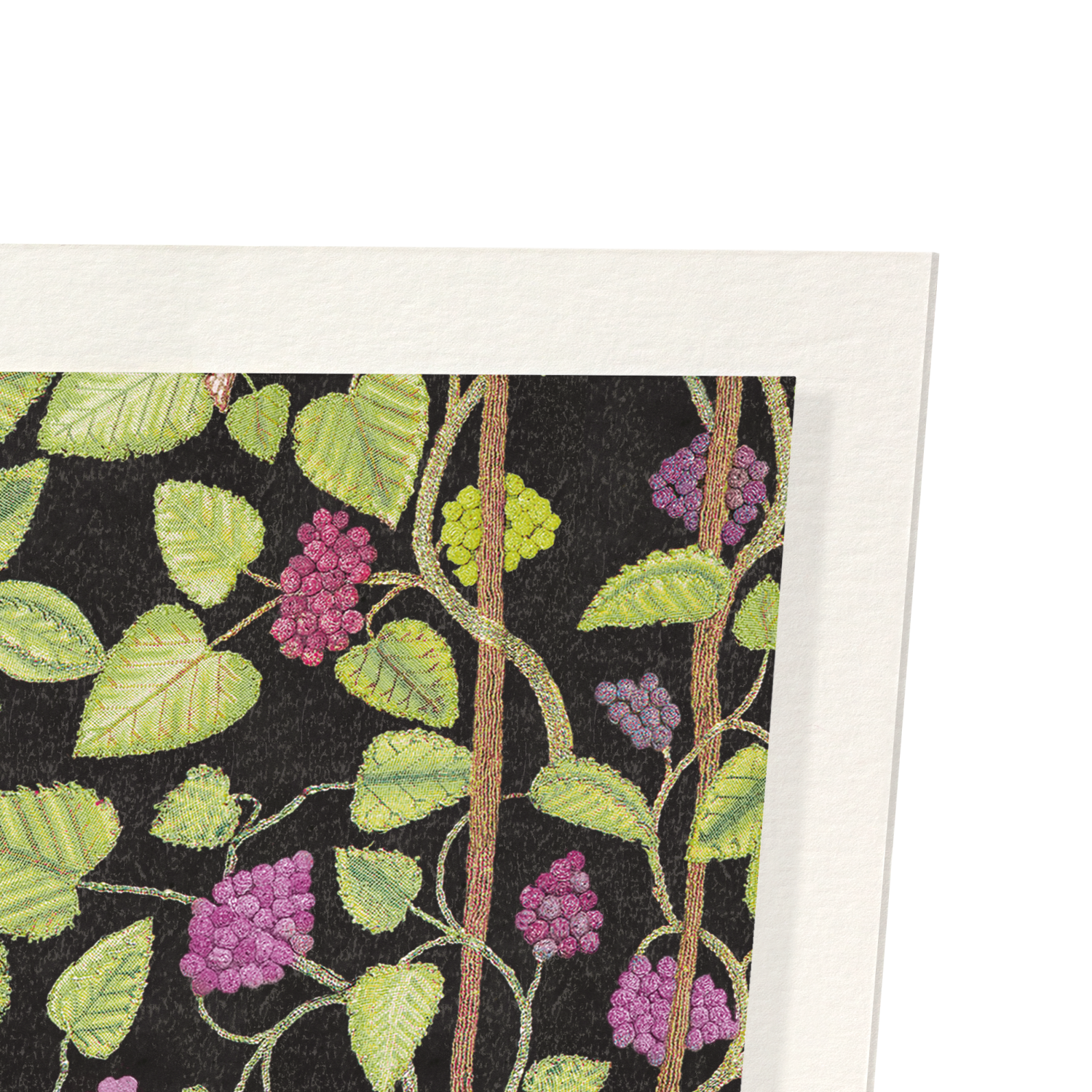 EMBROIDERY OF GRAPE VINES ON BLACK (16TH C.)