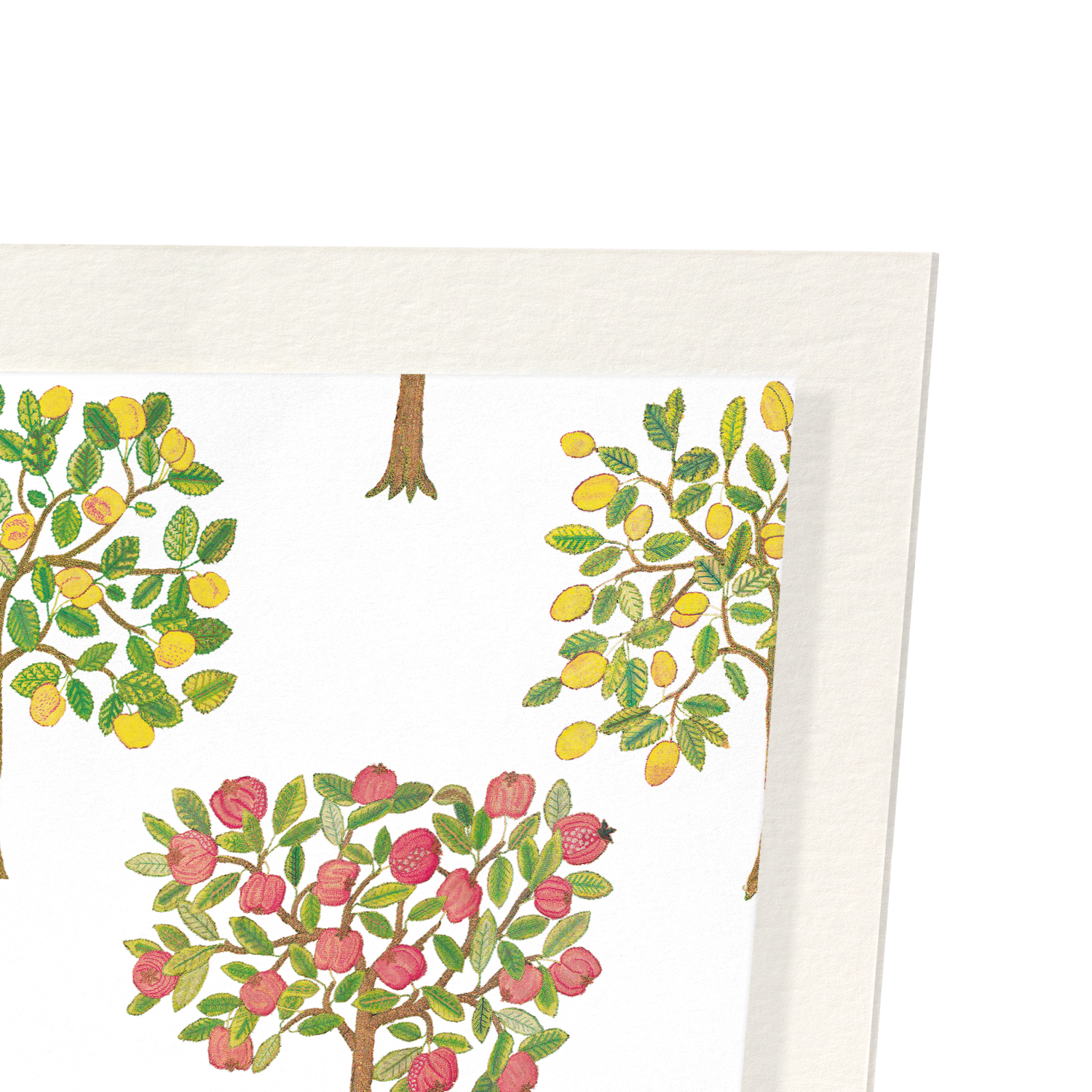 POMEGRANATE AND LEMON TREES ON WHITE (16TH C.)