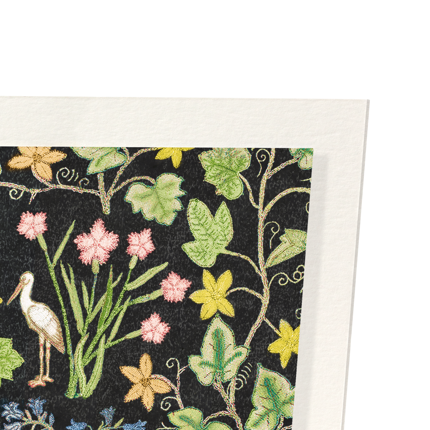 IVY AND FLOWERS ON BLACK (16TH C.)