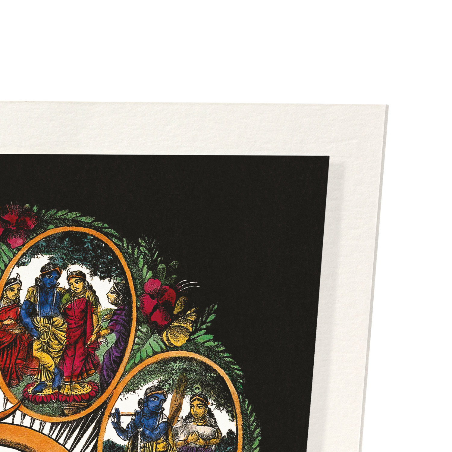 RADHA AND KRISHNA WITHIN AN "OM"