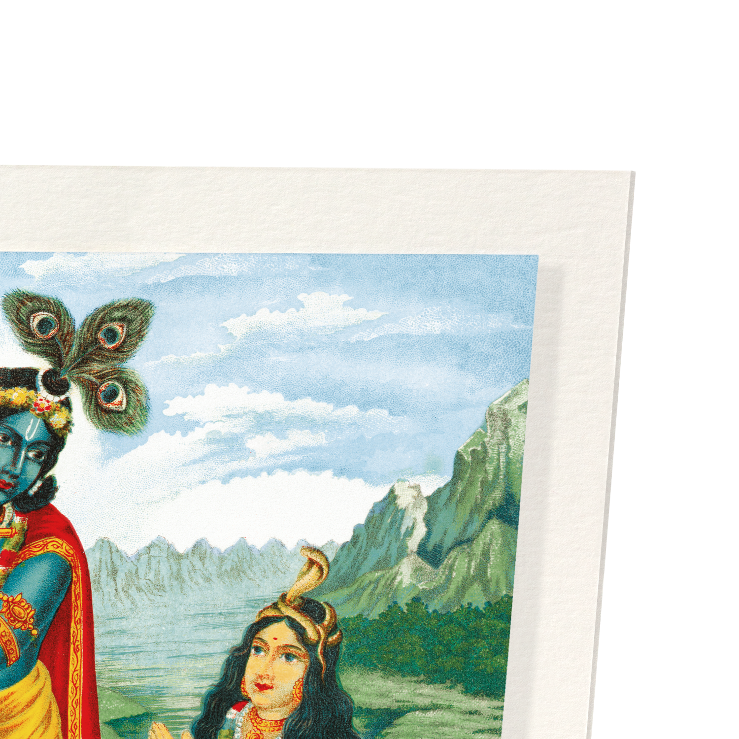 KRISHNA SUBDUING KALIYA (C.1890)