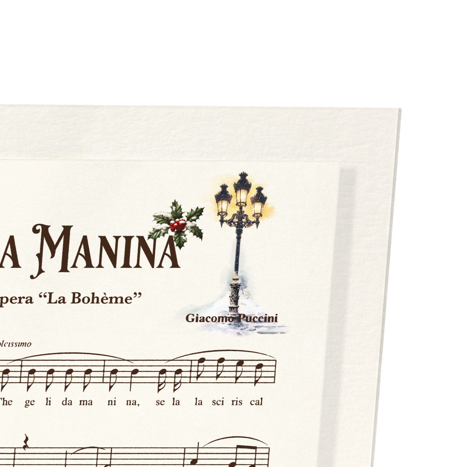 LA BOHEME - CHE GELIDA MANINA - OPERA MUSIC SCORE