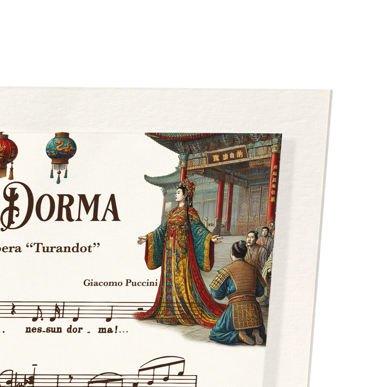 TURANDOT - NESSUN DORMA - OPERA MUSIC SCORE