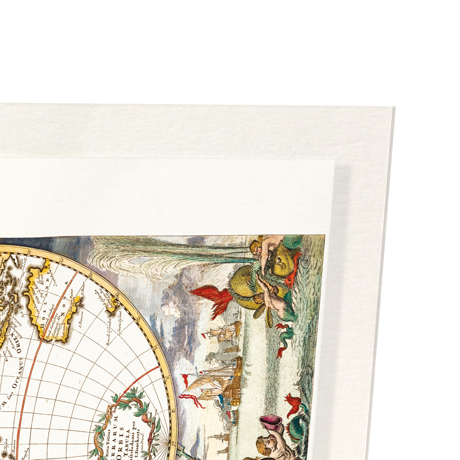 CARTE DU MONDE VINTAGE (1660)