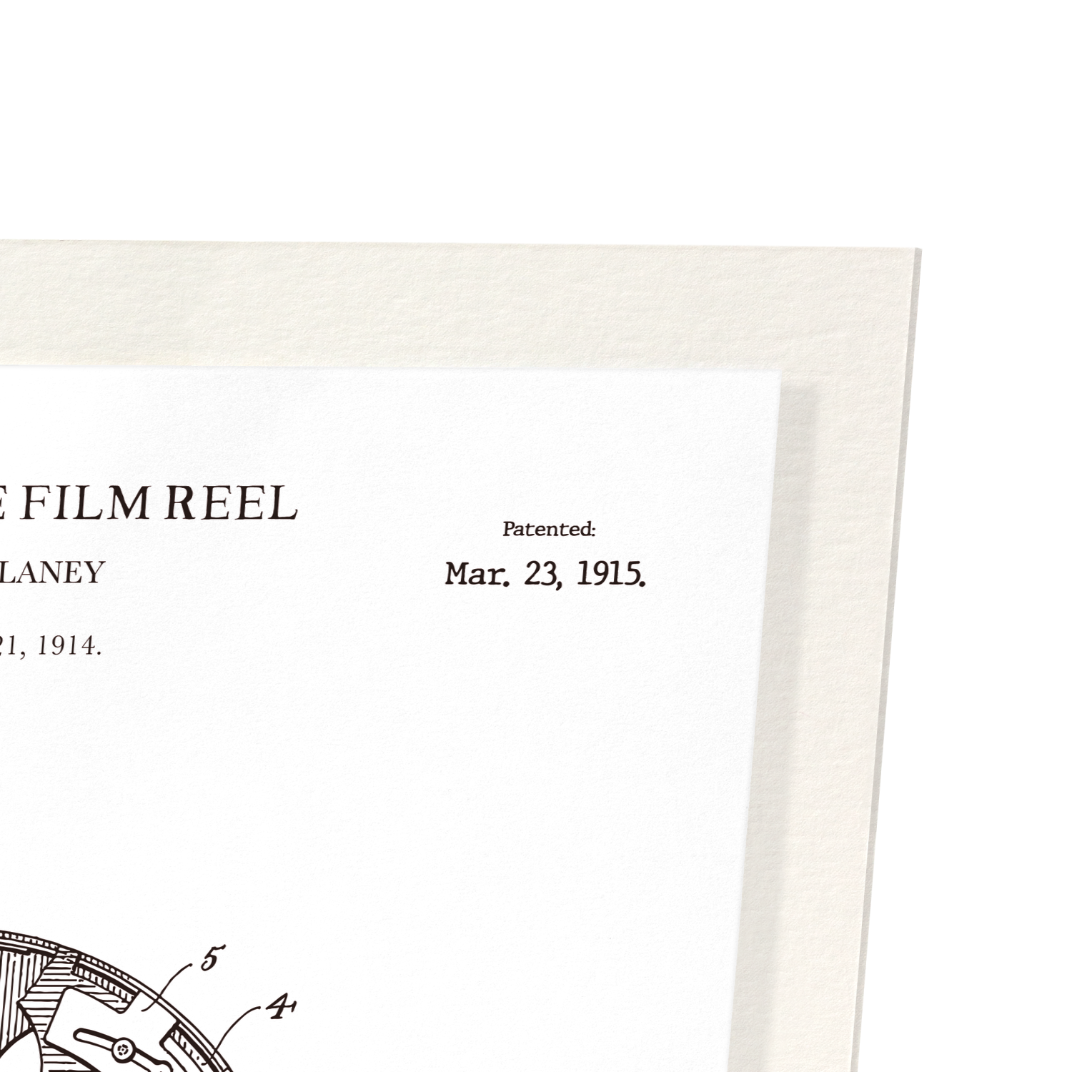 PATENT OF ADJUSTABLE FILM REEL (1915)