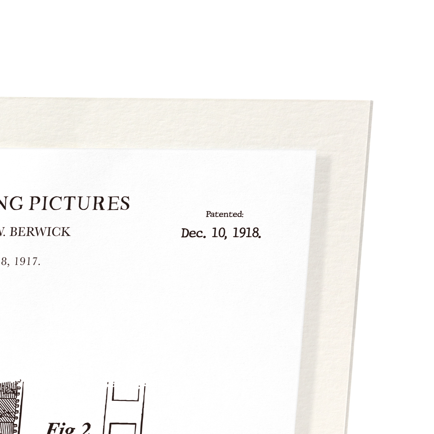 PATENT OF COLOUR MOVING PICTURES (1918)
