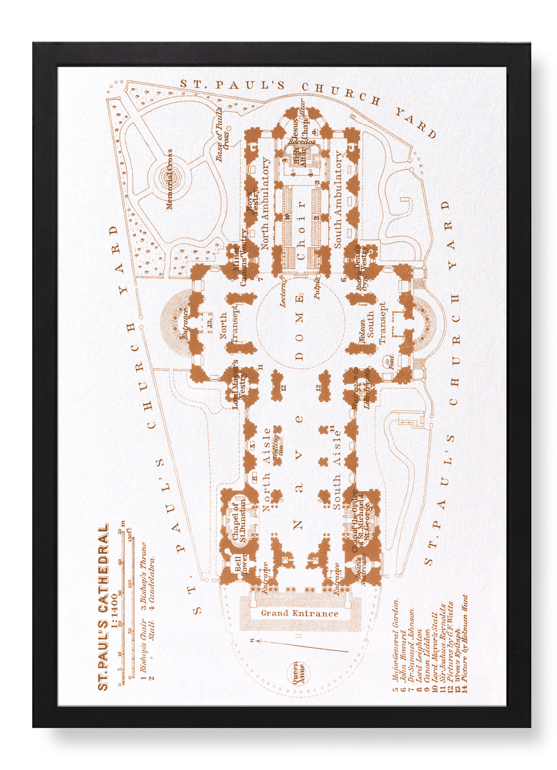 GROUND PLAN OF ST. PAUL'S (1930)