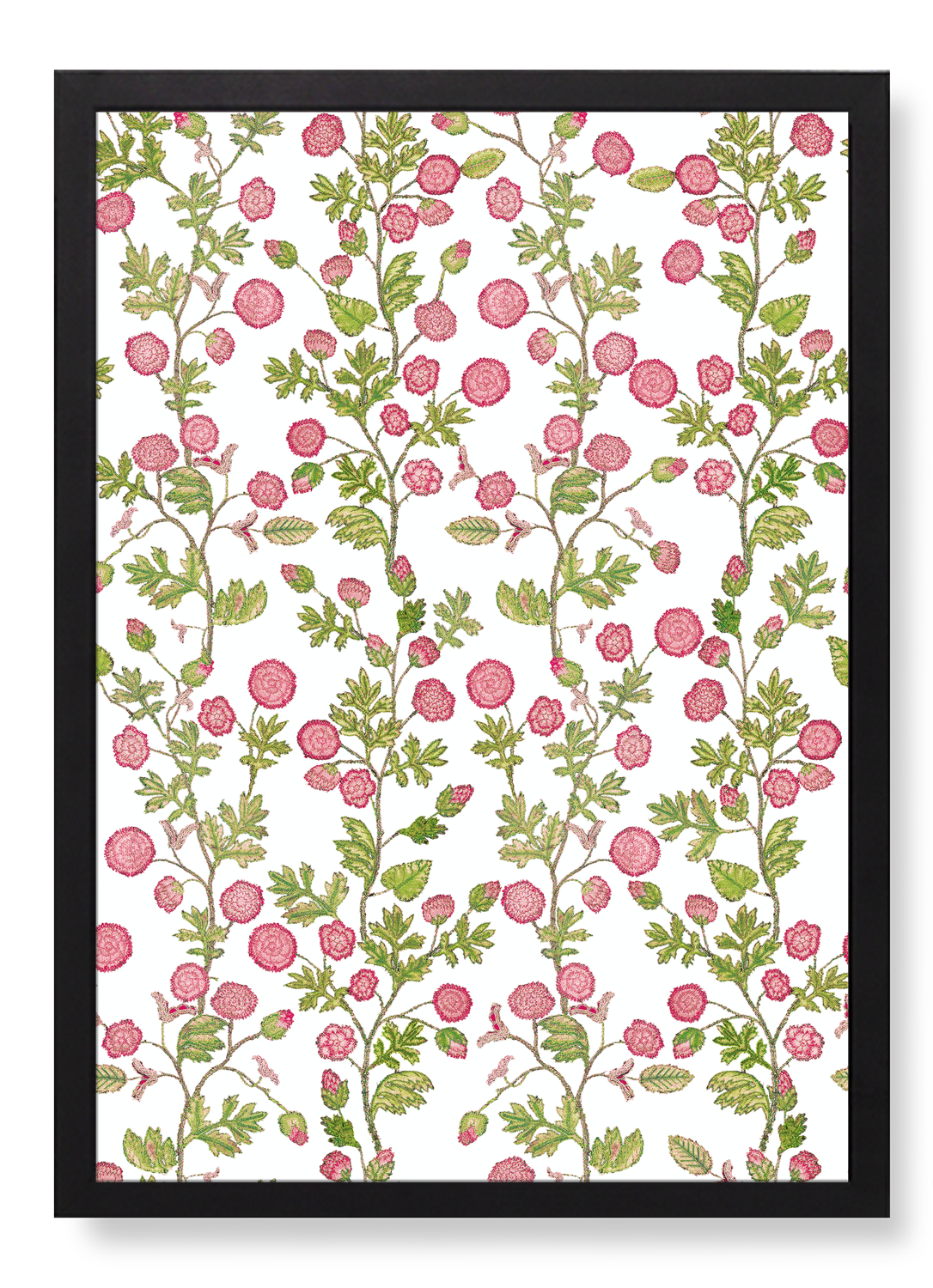 TUDOR EMBROIDERY OF ROSES ON WHITE (16TH C.)