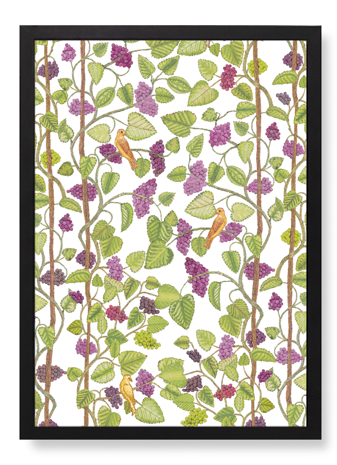 EMBROIDERY OF GRAPE VINES ON WHITE (16TH C.)