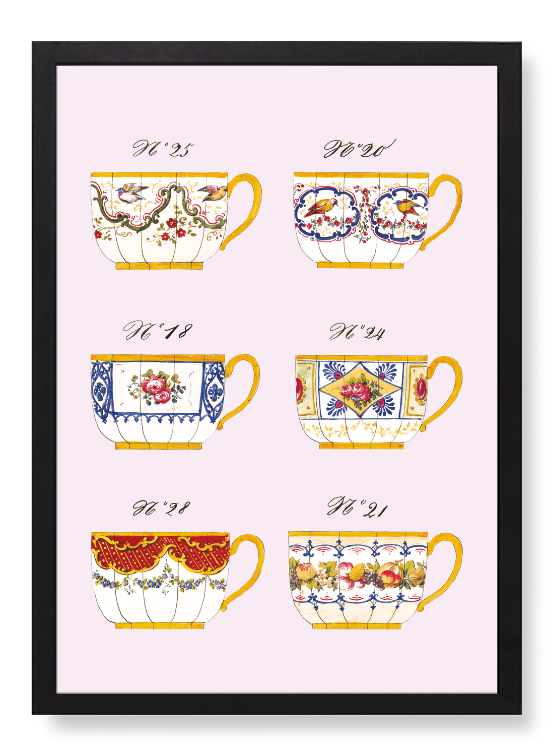 FRENCH TEA CUP SET A (C. 1825-1850)