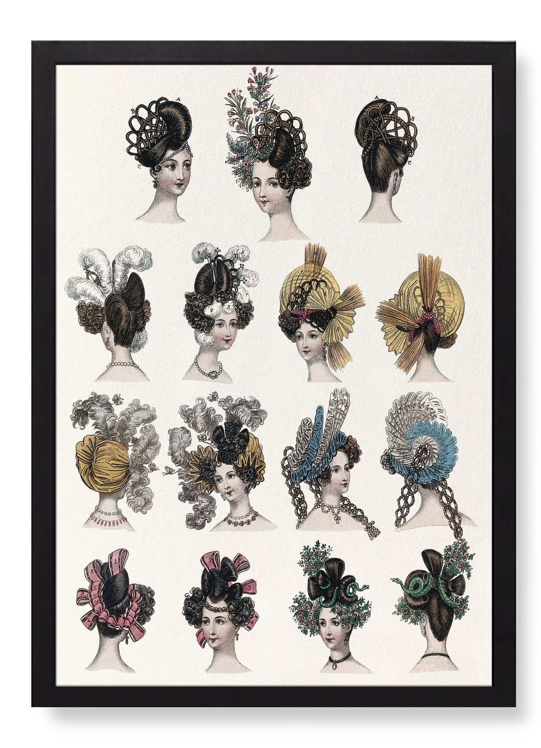 FASHIONABLE HEAD DRESSES (1830)