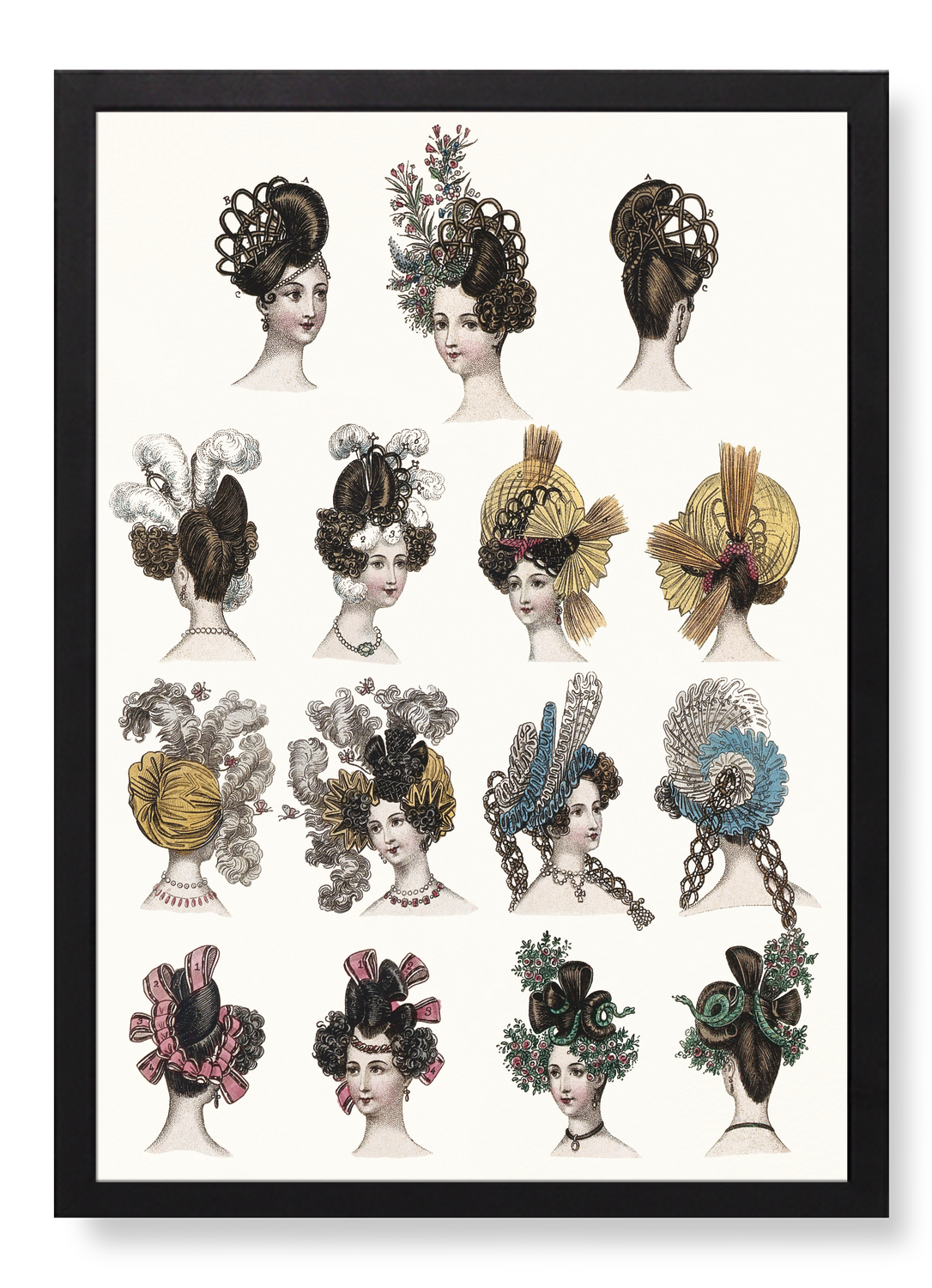FASHIONABLE HEAD DRESSES (1830)