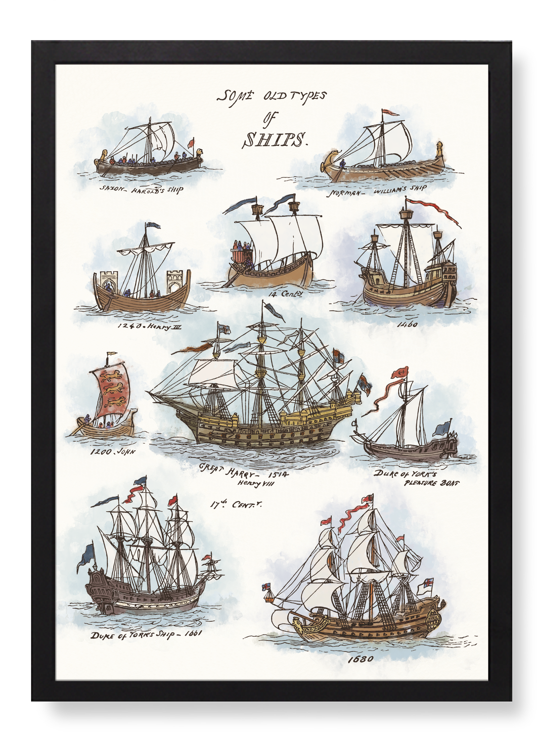 SEA PICTURES DRAWN WITH PEN, PENCIL AND WATERCOLOUR (1882)