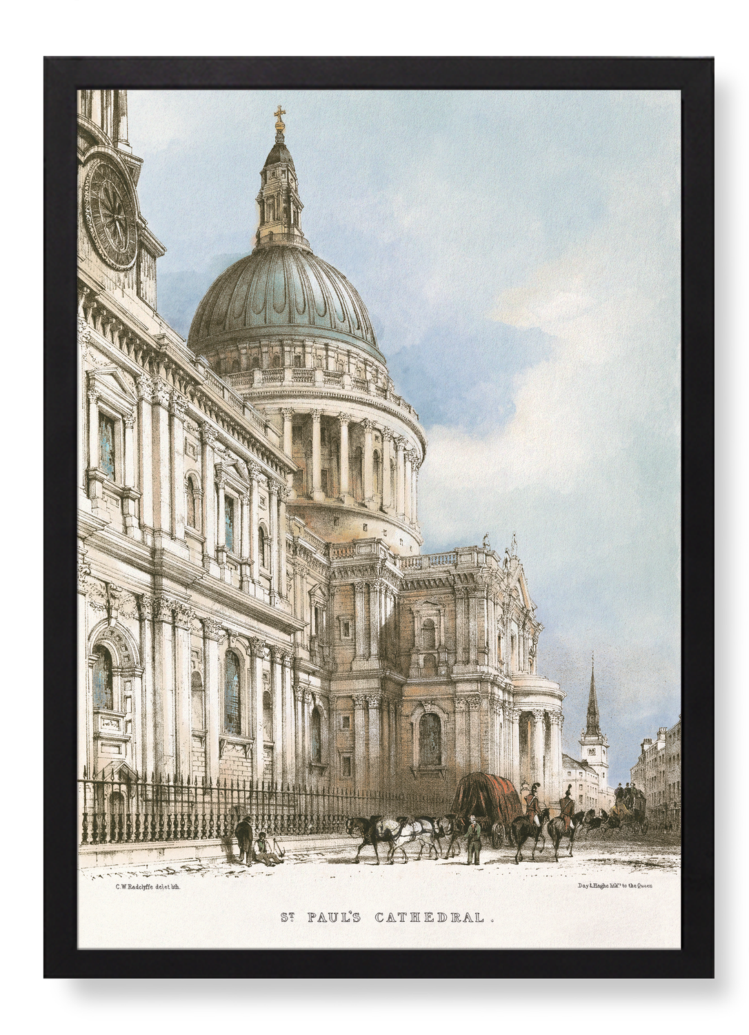 SOUTH WEST VIEW OF ST PAUL’S CATHEDRAL (1842)