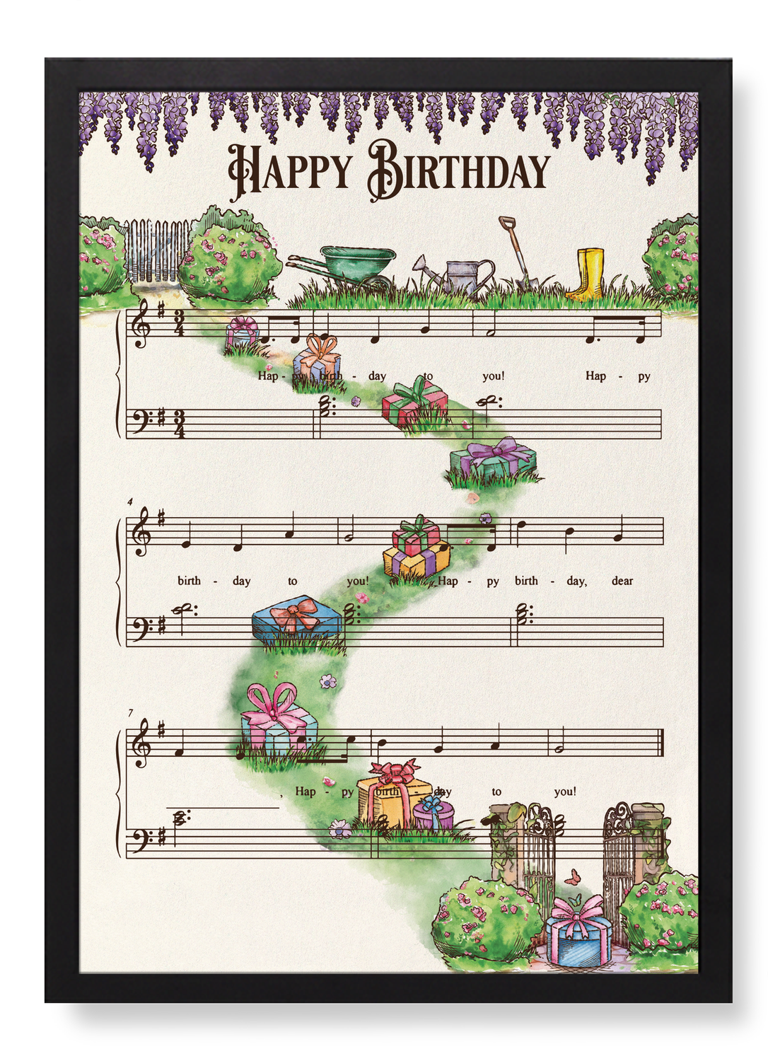 GARDEN BIRTHDAY MUSIC SCORE