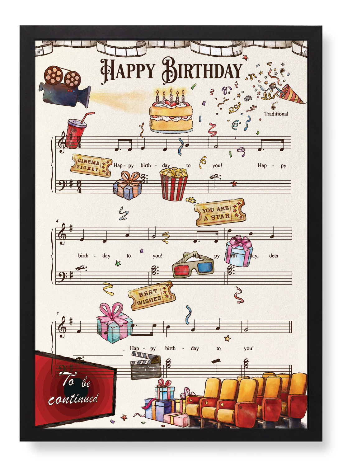 CINEMA BIRTHDAY MUSIC SCORE