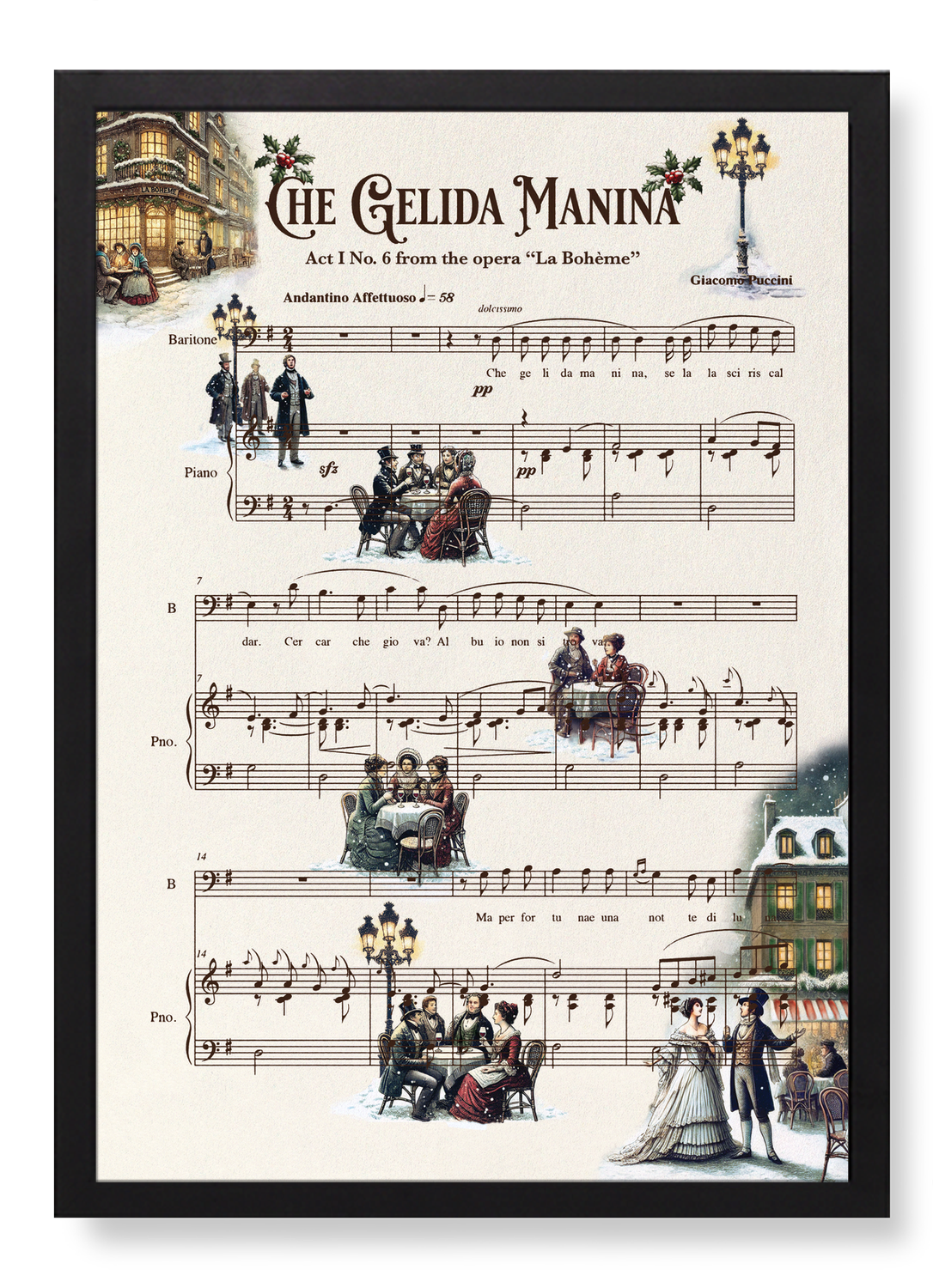 LA BOHEME - CHE GELIDA MANINA BOHÈME - MUSIC SCORE