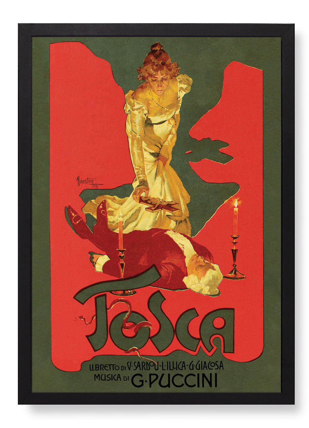 POSTER FOR TOSCA (1899)