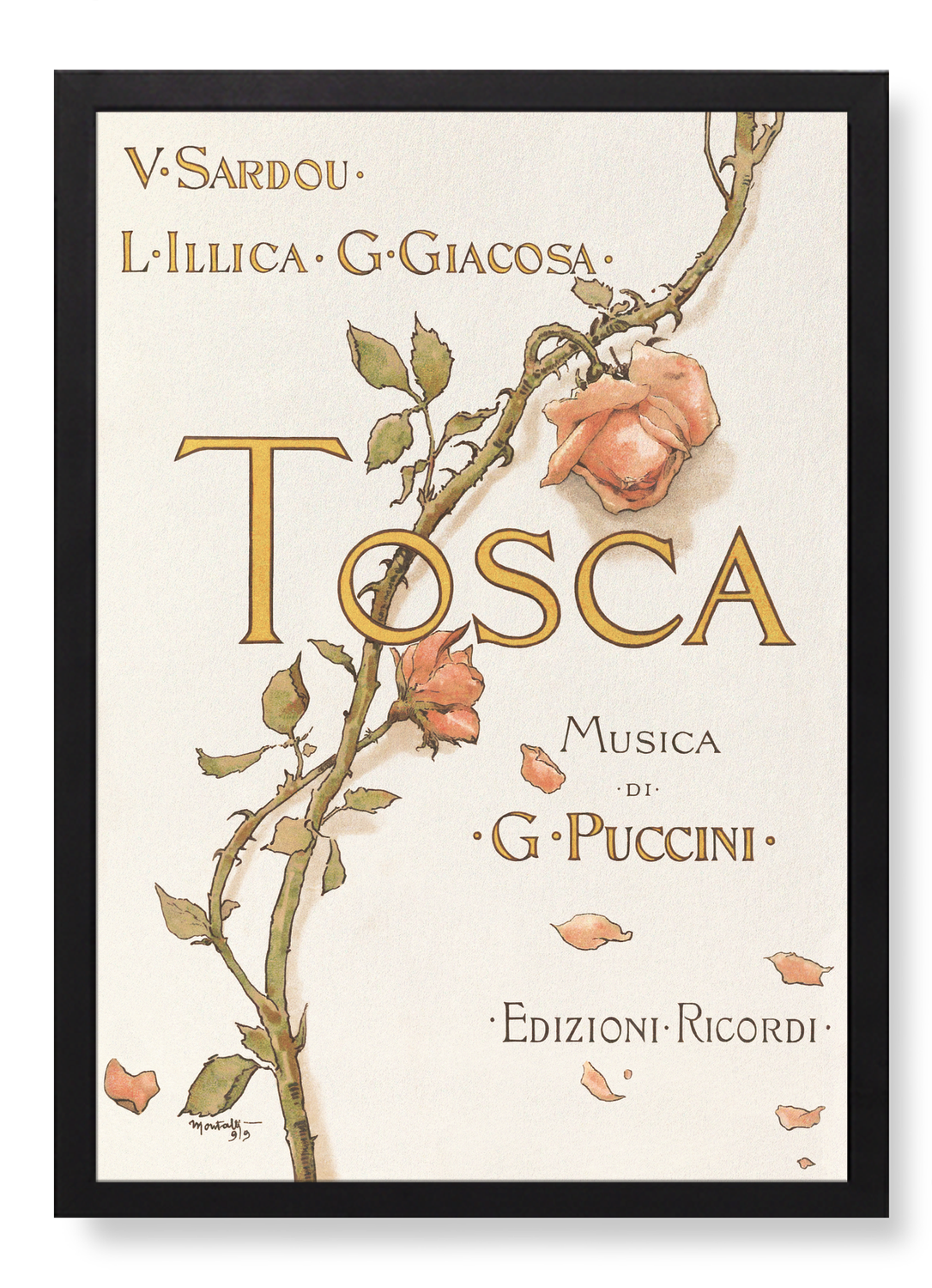 TOSCA OPERA PROGRAMME COVER (1899)