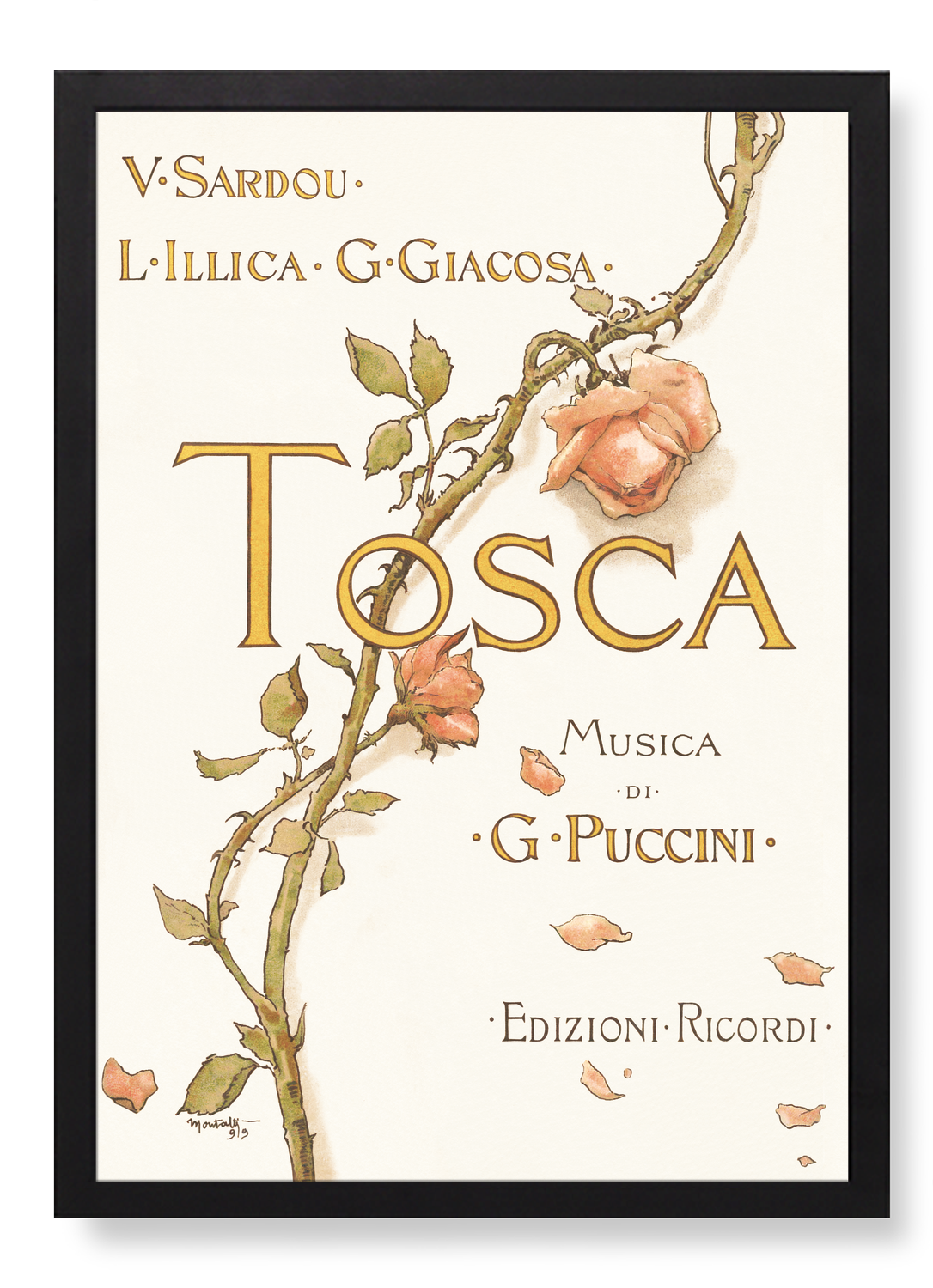 TOSCA OPERA PROGRAMME COVER (1899)