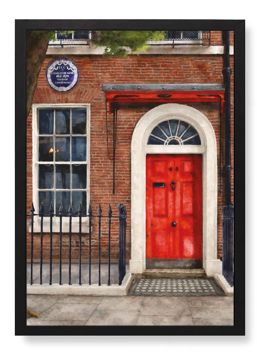 FRONT DOOR OF CHARLES DICKENS MUSEUM DAY