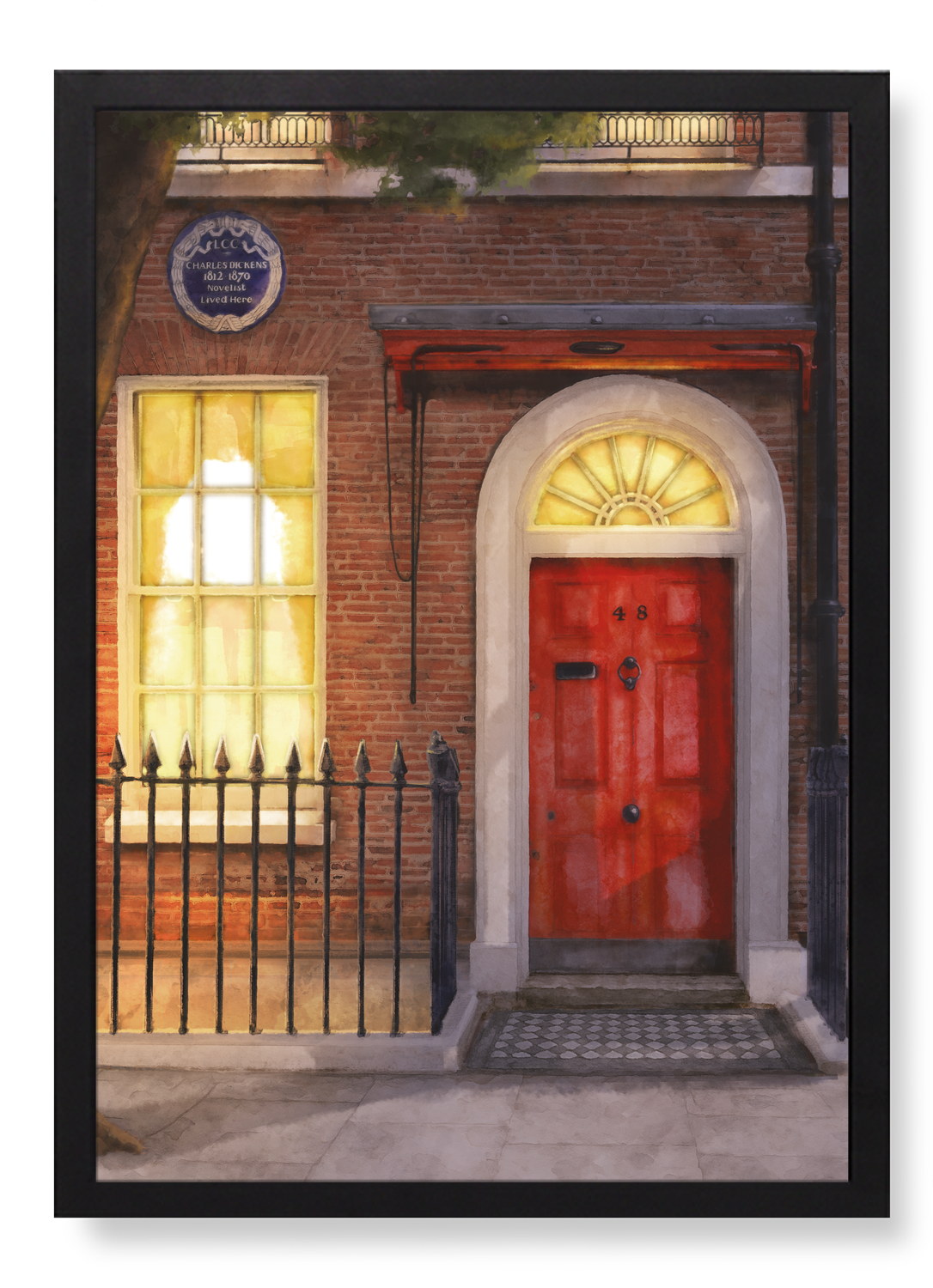 FRONT DOOR OF CHARLES DICKENS MUSEUM NIGHT