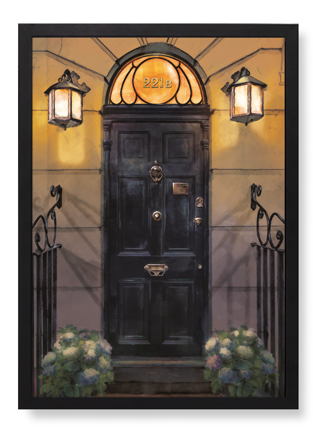 FRONT DOOR OF 221B BAKER STREET NIGHT